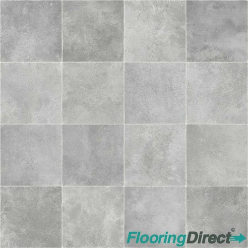 Square grey tile effect - tile, vinyl